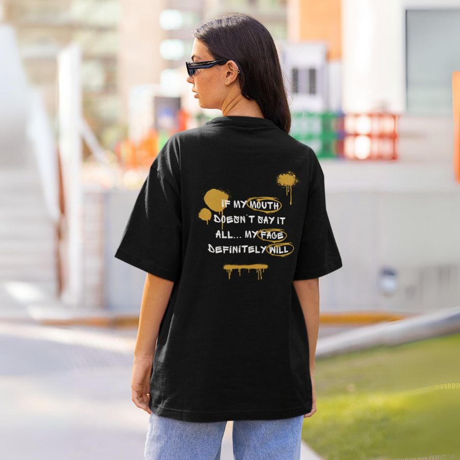 My face will tee – model with bg – front (2)